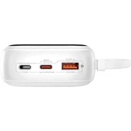 Внешний аккумулятор Baseus Qpow Pro+ 20000mAh 22.5W со встроенным кабелем USB-C белый P10067103213-00 - фото 8