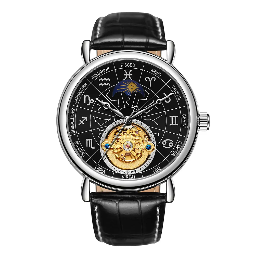 Чоловічий наручний годинник 8271 Silver-Black Winner acs0029762