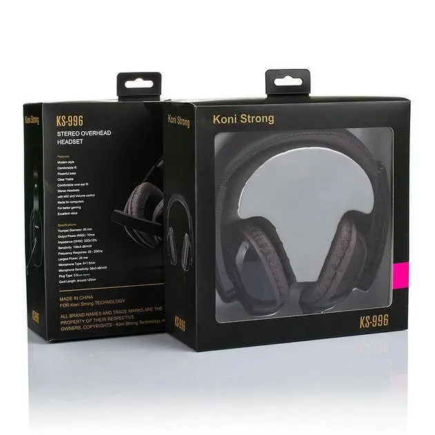 Проводная игровая гарнитура Koni Strong Gaming KS-996, 2x3.5mm, 2m, black - фото 5