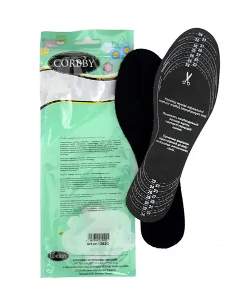 Устілки Corbby Polar дитячі зимові флісові з активованим вугіллям, вирізні 22–35 р. - фото 4