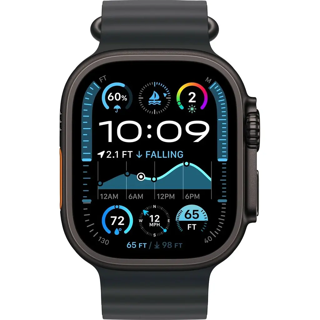 Смарт-годинник Apple Watch Ultra 2 49mm Black Titanium Case with Black Ocean Band (MX4P3) [114880] - фото 2