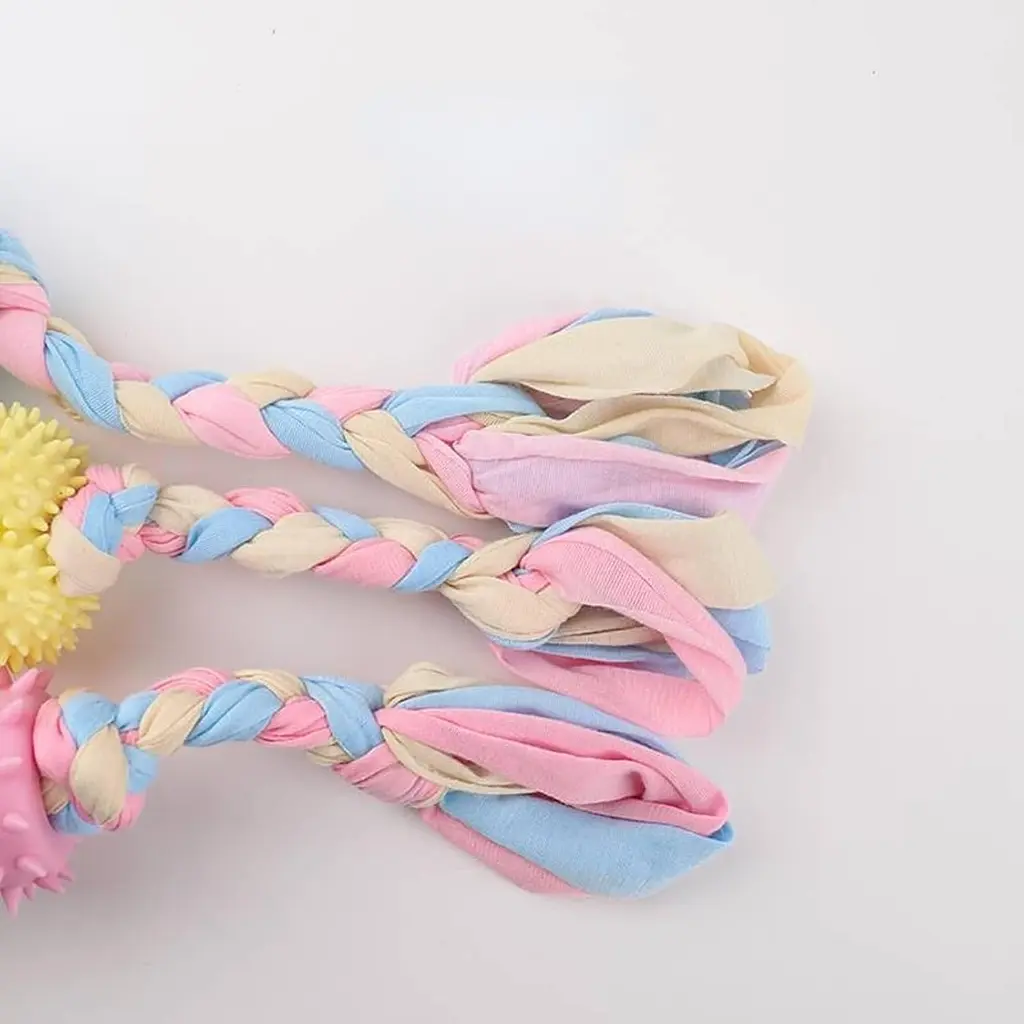 Жувальна іграшка для собак Derby Ribbed bone with cotton rope - фото 7
