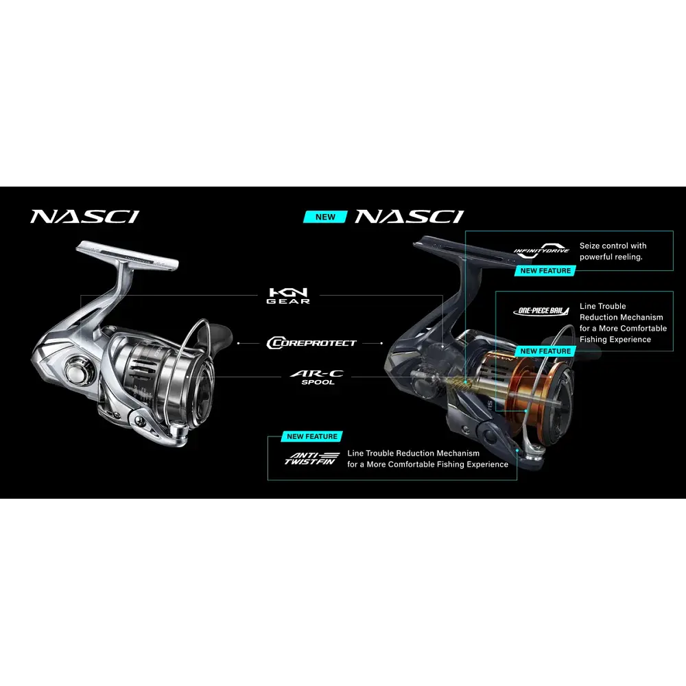 Котушка Shimano Nasci FD 4000 5+1BB 4.7:1 - фото 4