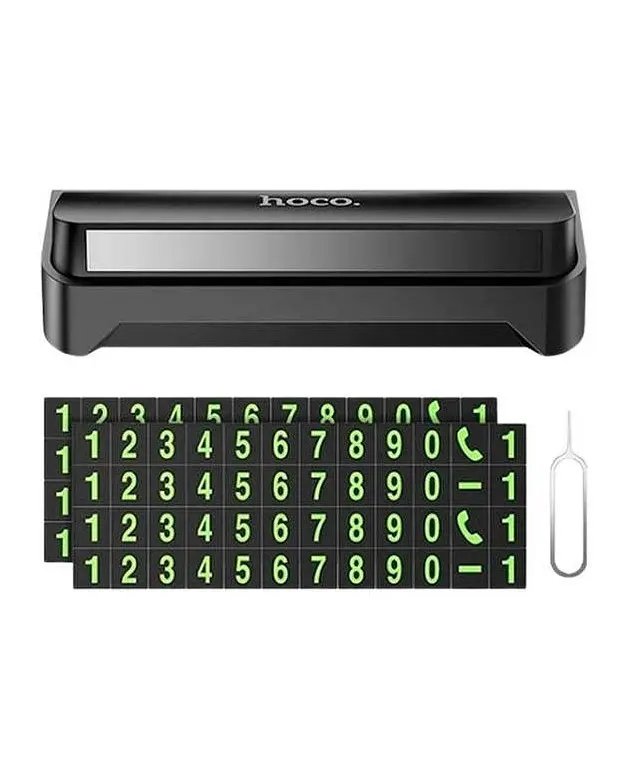 Паркувальна автовізитка на панель автомобіля Hoco DPH02 Black - фото 4
