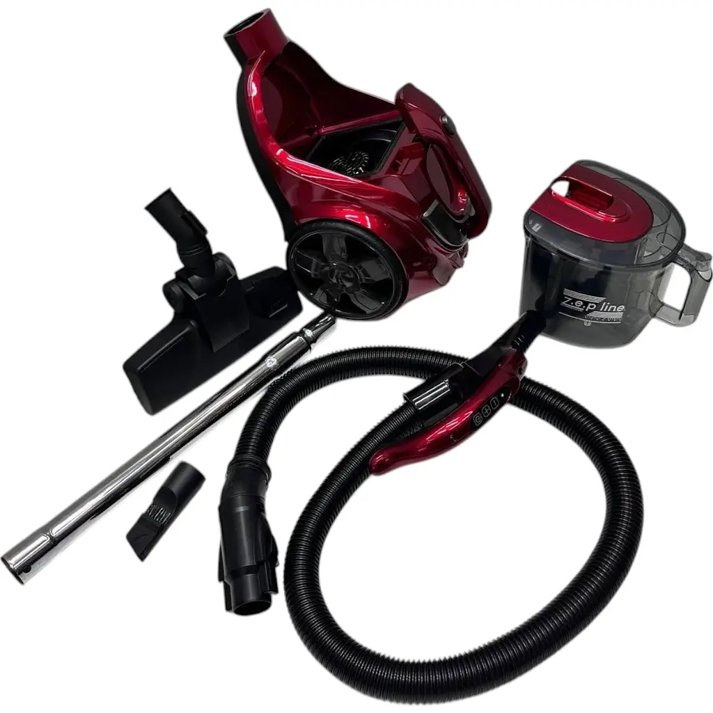 Контейнерний вакуумний пилосос Zepline ZP-6804 потужний з фільтром НЕРА 4 л 4000 Вт Червоний - фото 6