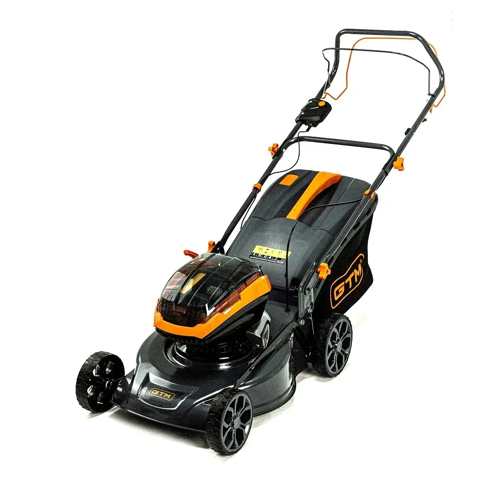 Газонокосарка акумуляторна самохідна GTM BLM48-SP (48 см, 30-80 мм, 70 л, BL, 18+18 В, без акумуляторів та зарядного пристрою) - фото 3