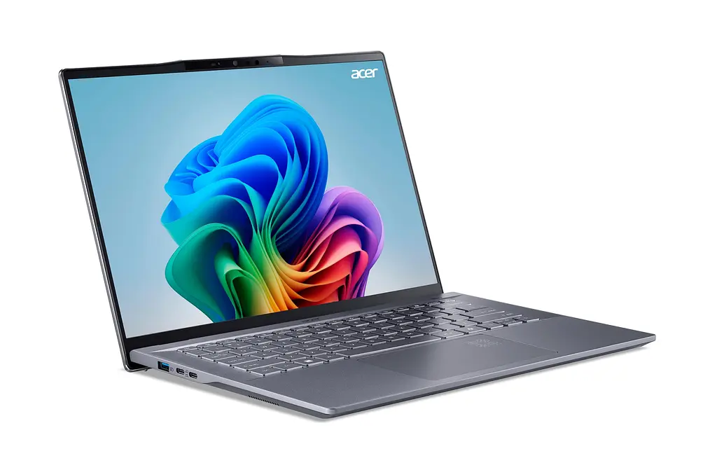 Ноутбук Acer Swift 14 AI SF14-11 14.5' WQXGA IPS, Quallcomm X1P-64-100, 16GB, F1TB, UMA, Win11, сірий (NX.KZXEU.001) - фото 3