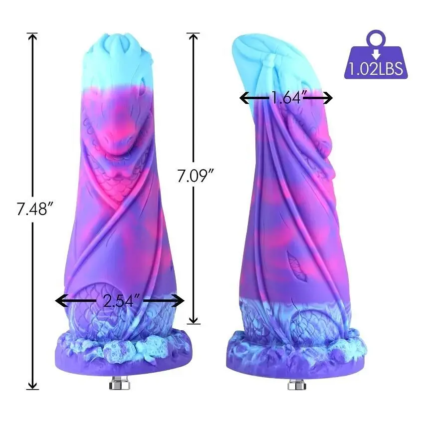 Фалоімітатор Hismith 7.48″ Silicone Dildo HSA139 Monster Series система KlicLok для секс-машин - фото 2