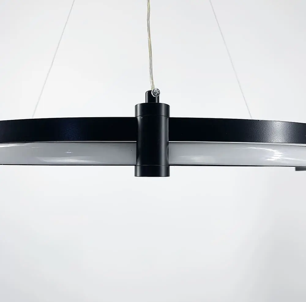 LED люстра в черном кольцевом каркасе Ø 80 см Line F | Ст. SGA18-800 BK - фото 3