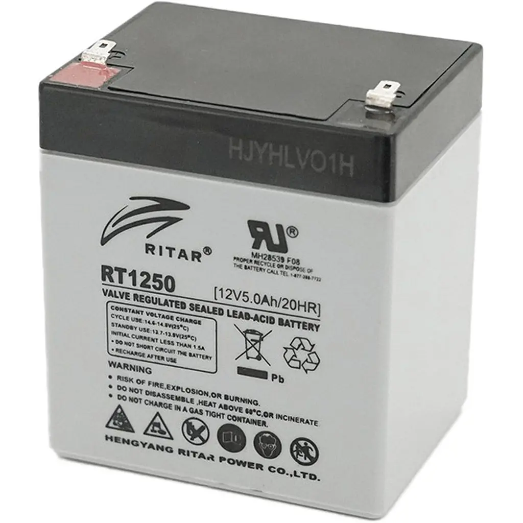 Акумулятор Ritar AGM 12V (12V/5Ah/60Wh) (RT1250) [125664] - фото 3