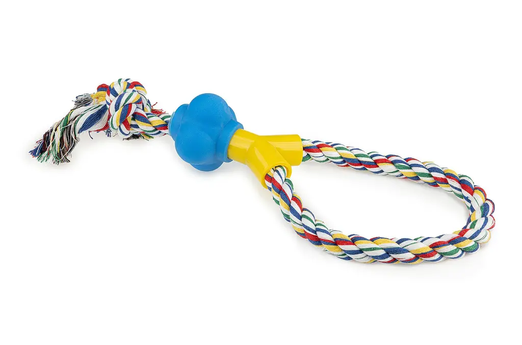Іграшка для собак канат-петля Happet, різнобарвний, 32 см, (Z546)