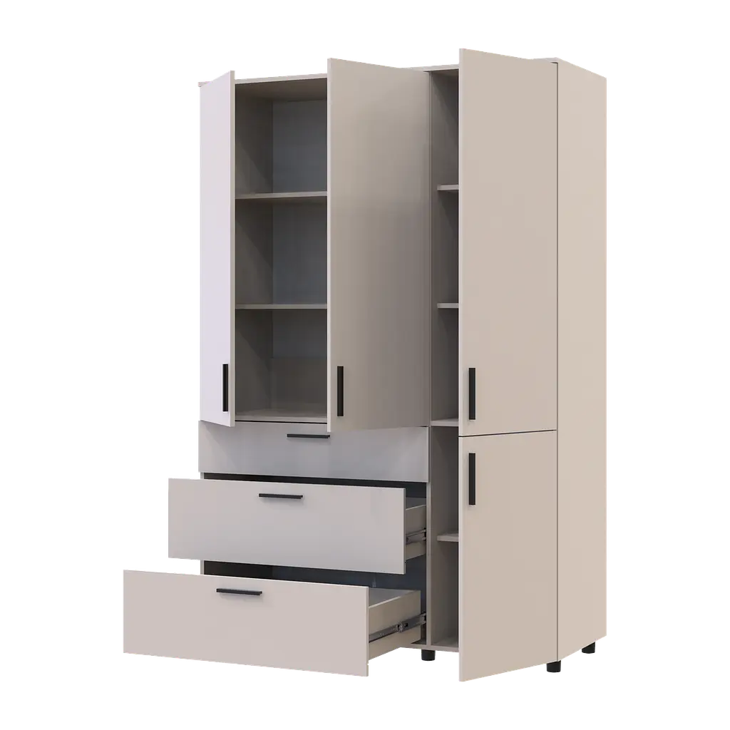 Шафа для одягу Doros Торн Кашемір 3 ДСП/3Ш (полиці) 135х51.6х200 (44900498) - фото 3