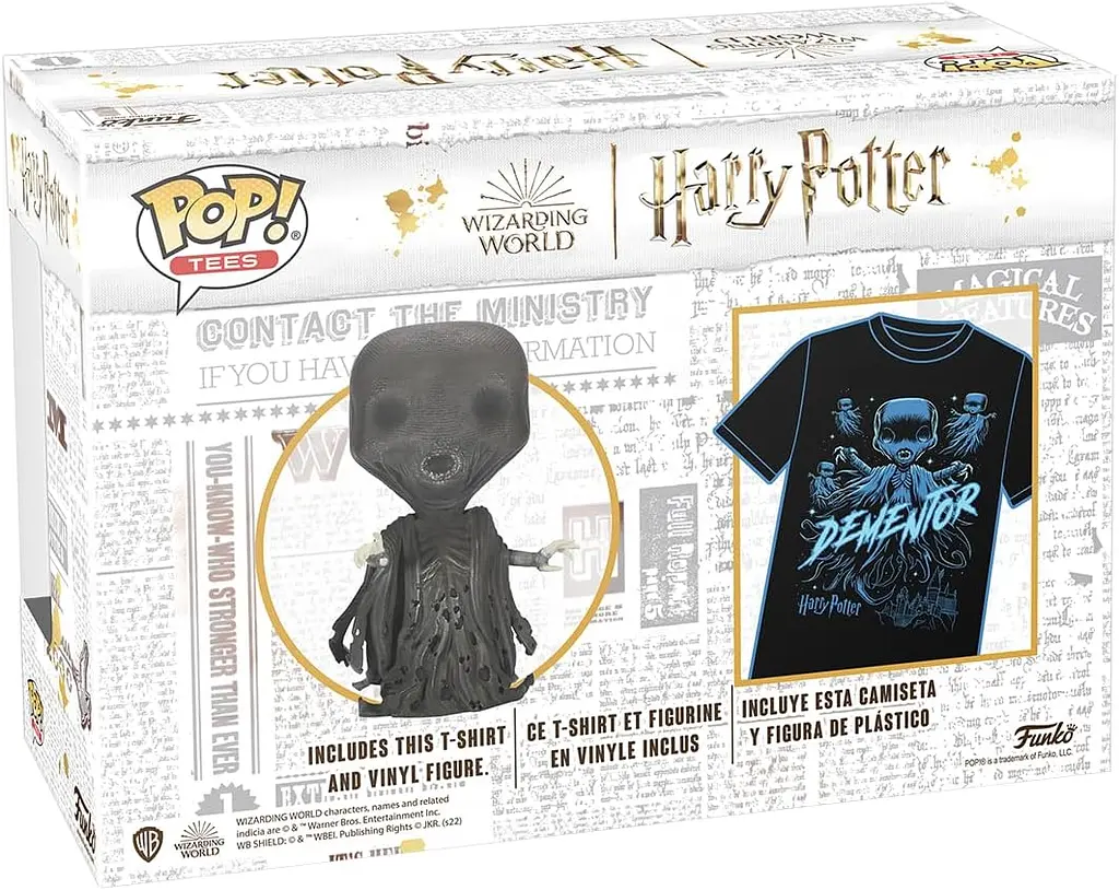 Набор Funko Pop Tee Set Гарри Поттер Дементор Harry Potter Dementor Glow in the Dark 10 см FPT HP D S 10 - фото 2