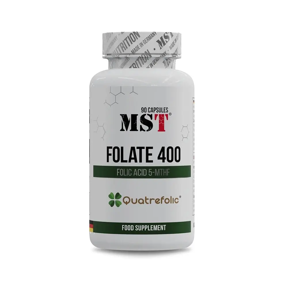 Вітаміни та мінерали MST Nutrition Folate 400 Quatrefolic, 90 капсул - фото 2