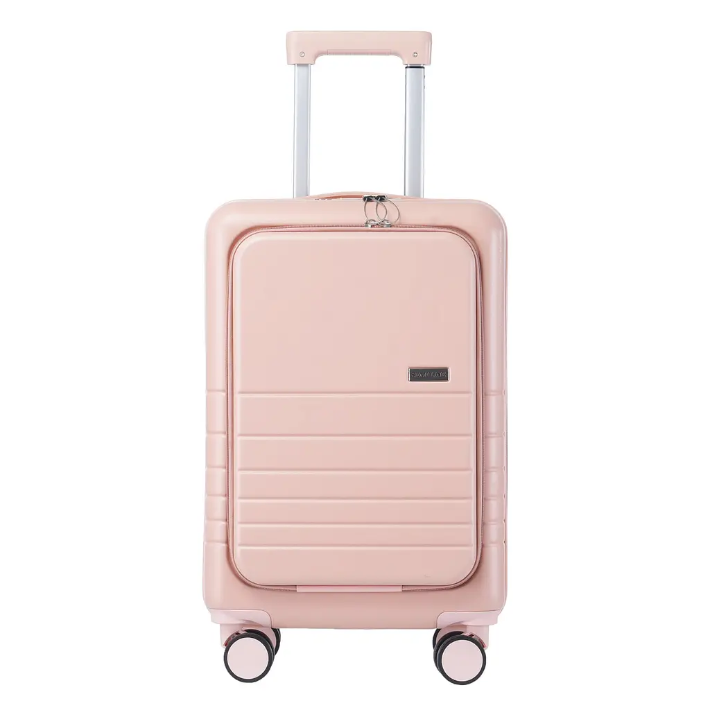 Валіза Semi Line 20 дюймів (S) T5965-2, ABS, з USB-зарядкою та відділенням для ноутбука, ручна поклажа, бежевий - фото 2
