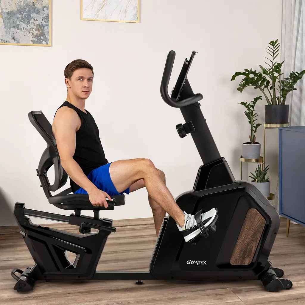 Горизонтальный велотренажер Gymtek XBR5000 черный магнитный - фото 3