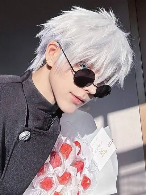 Чоловіча перука косплей аніме Gintama сірий - фото 4