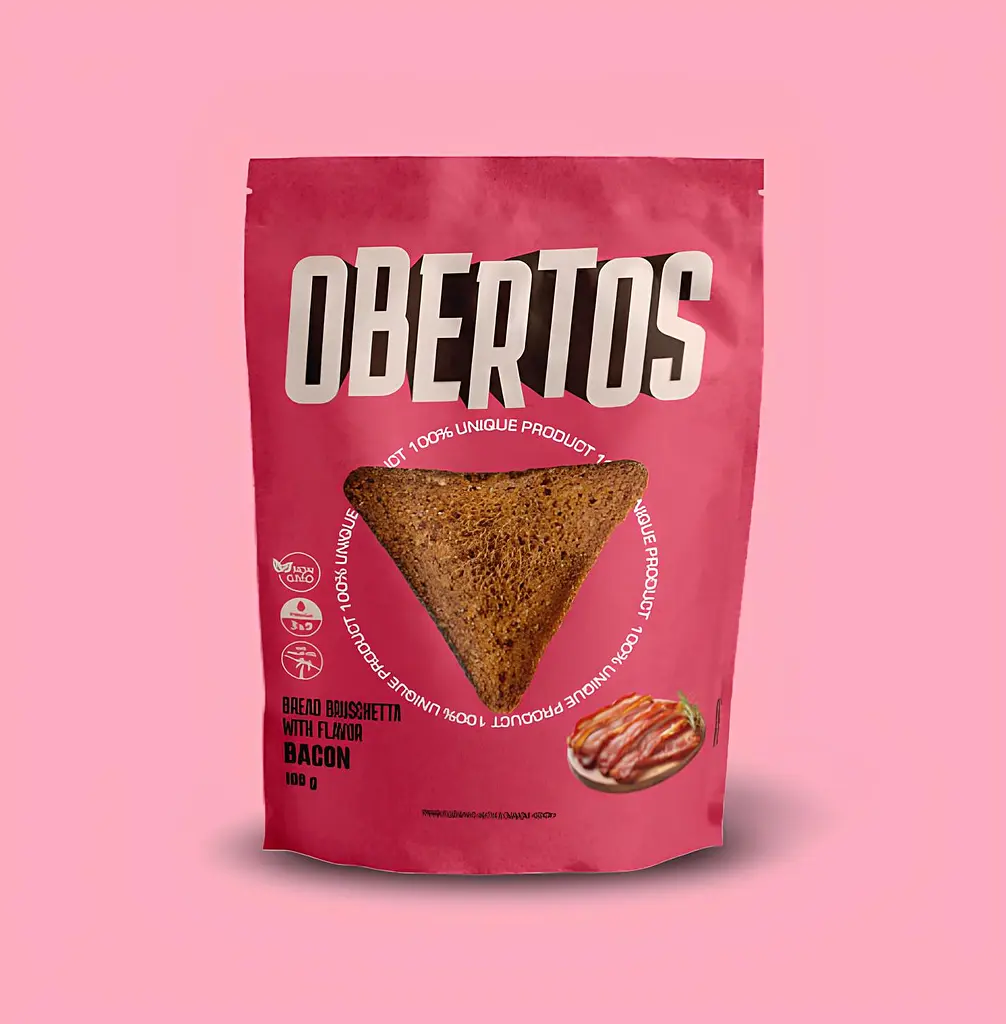 Грінки Обертоси пшенично-житні зі смаком Бекон 100 г - фото 2