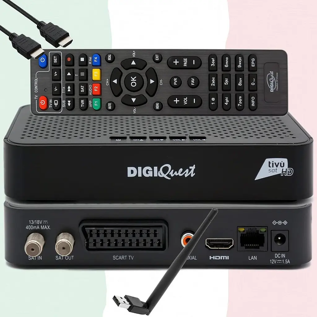 Супутниковий ресивер DIGIQuest Q10 Full HD з Wi-Fi та картою TiVuSat HD - фото 5