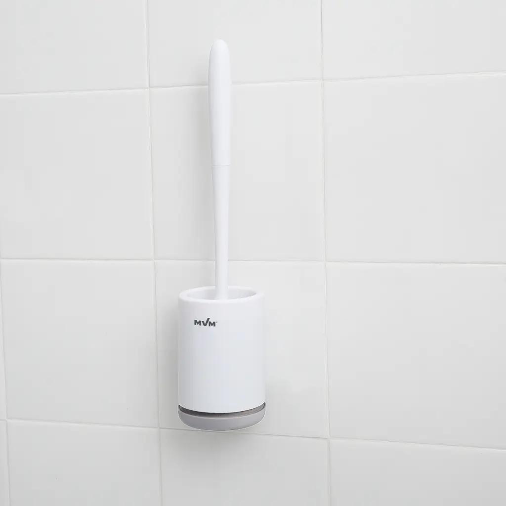 Йоржик для унітазу МВМ My Home клейкий настінний BP-12, білий з сірим (BP-12 WHITE/GRAY) - фото 9