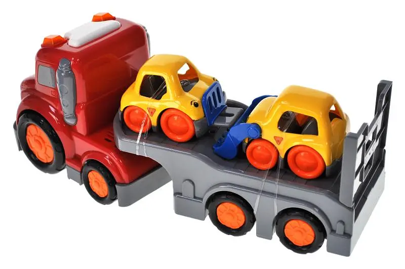 Іграшковий автовоз з машинками інерційний світлозвукові ефекти Busy City 7807, в коробці р.32x12x18 см YG Toys - фото 5
