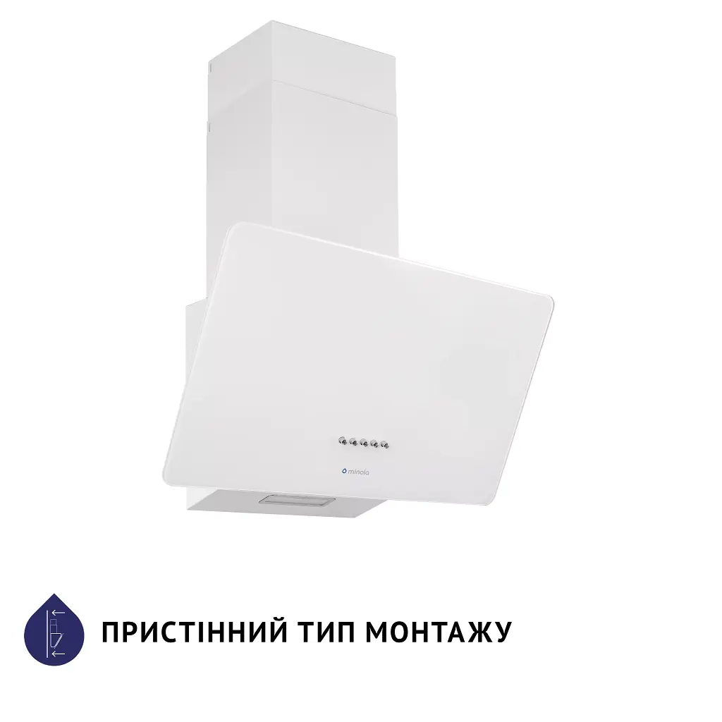 Витяжка декоративна похила Minola HDN 6224 WH 700 LED - фото 2