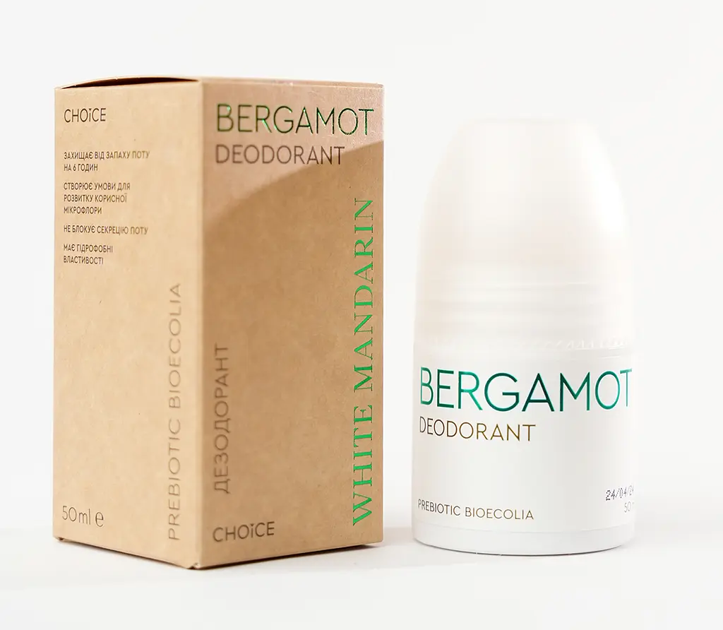 Натуральний кульковий дезодорант 50 мл White Mandarin DEO Bergamot Choice - фото 2