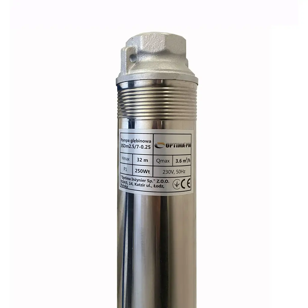 Насос скважинный Optima PM 3SDm2.5/7 0.25 кВт 35 м кабель 1.5 м с повышенной стойкостью к песку - фото 3