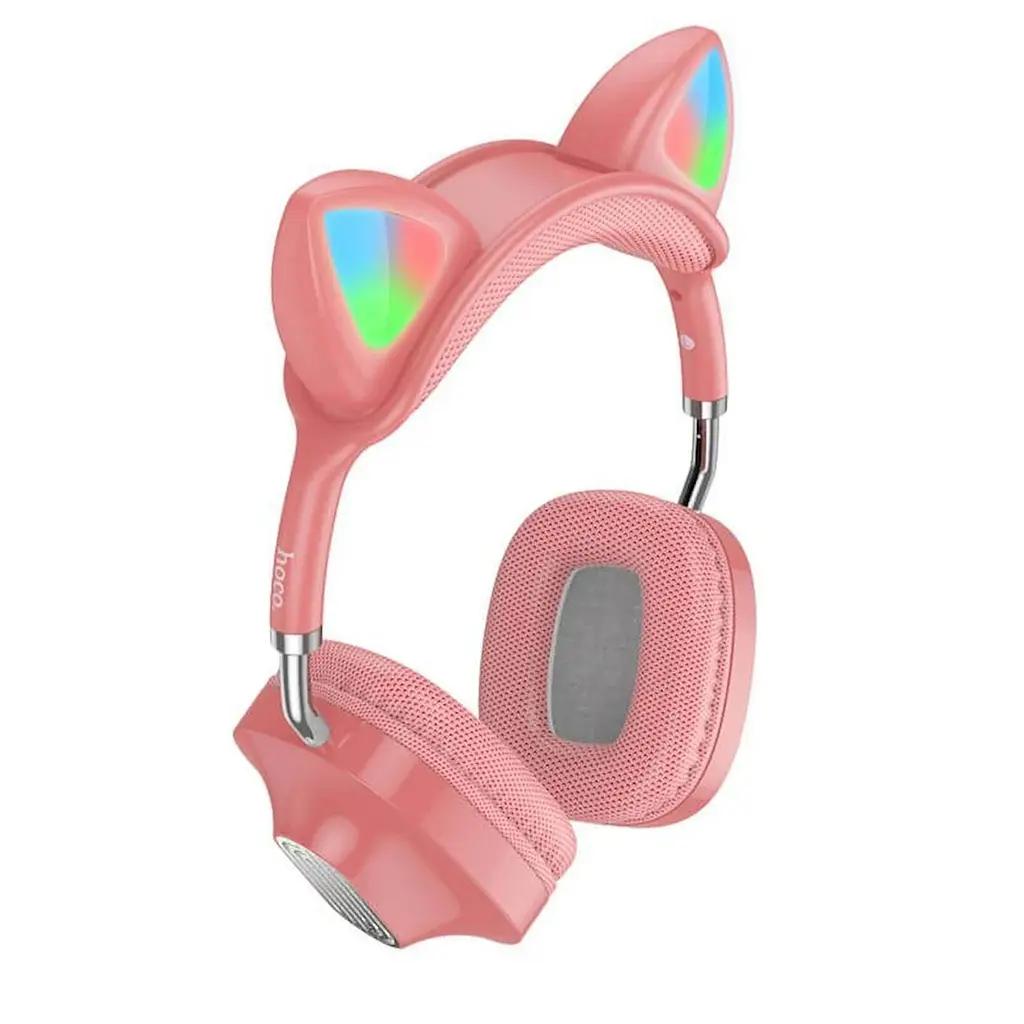 Навушники Hoco Skill cat ear BT headphones ESD13 з вушками рожеві - фото 2