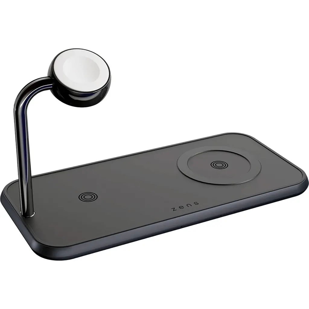 Бездротовий зарядний пристрій Zens Dual + Watch Aluminium Wireless Charger Black (ZEDC05BM/00) - фото 2