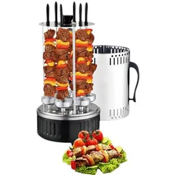 Шашличниця вертикальна електрична Kebabs Machine на 6 шампурів 1000 Вт нержавіюча сталь (3763_943) - фото 2