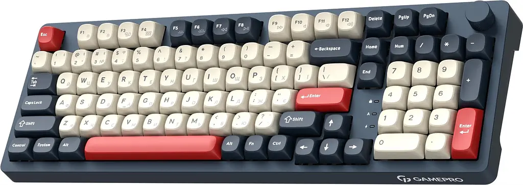 Клавіатура бездротова GamePro Asgard Drakkar Keychron Super Red Switch Blue (MK305BL) - фото 2