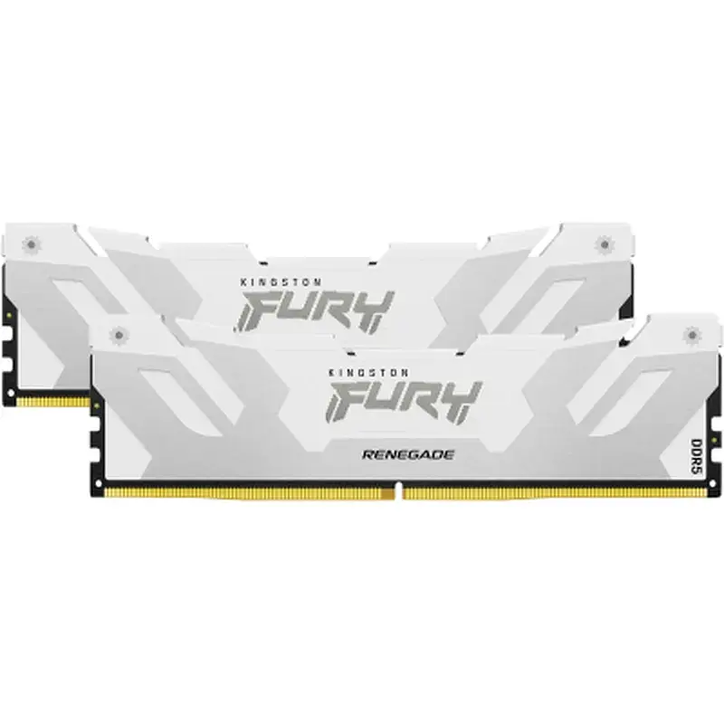 Модуль пам'яті для комп'ютера DDR5 48GB (2x24GB) 8000 MHz Renegade White/Silver Kingston Fury (ex.HyperX) (KF580C38RWK2-48) - фото 2
