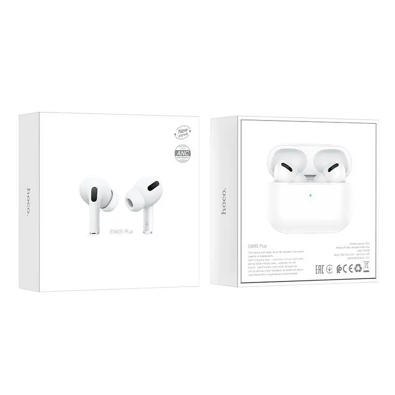 Навушники Hoco Bluetooth EW05 Plus Active noise cancelling true wireless BT headset білі - фото 3