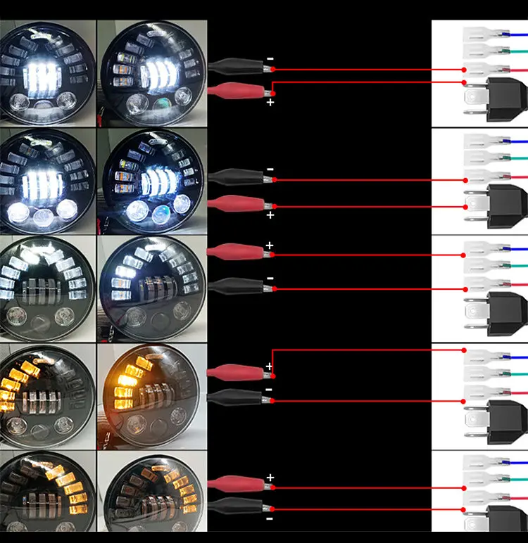 LED-фари 5 в 1 з поворотниками та ДХО S4C 7" - фото 3