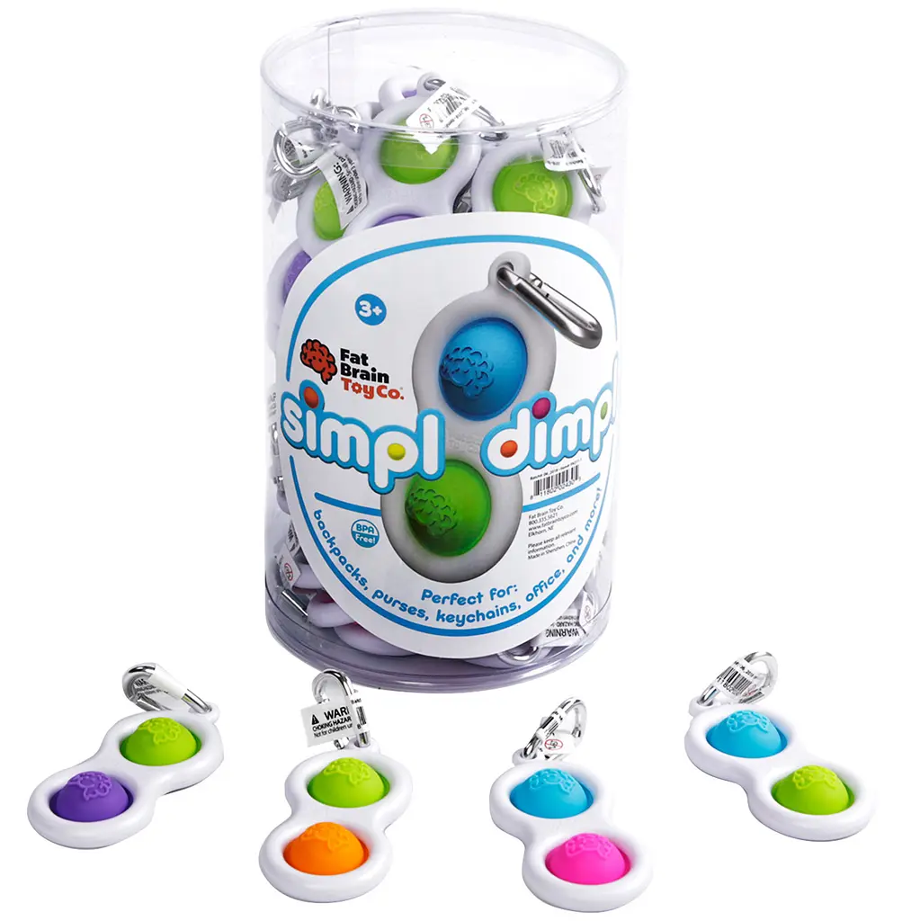 Сенсорный антистресс-брелок Fat Brain Toys Simpl Dimpl Кнопки 1 шт. цвет в ассортименте (F2111ML) - фото 3