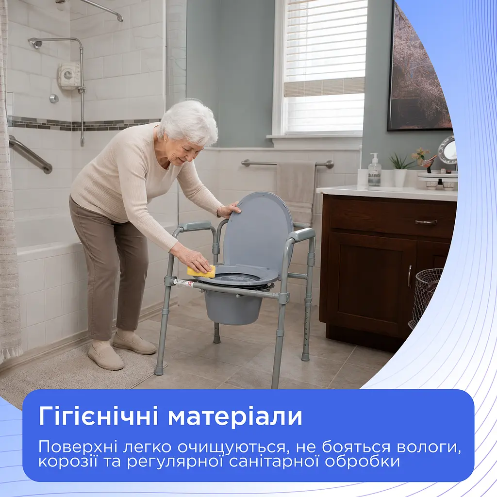 Стул туалетный складной стальной Doctor Life 12627 (12627-500) - фото 5