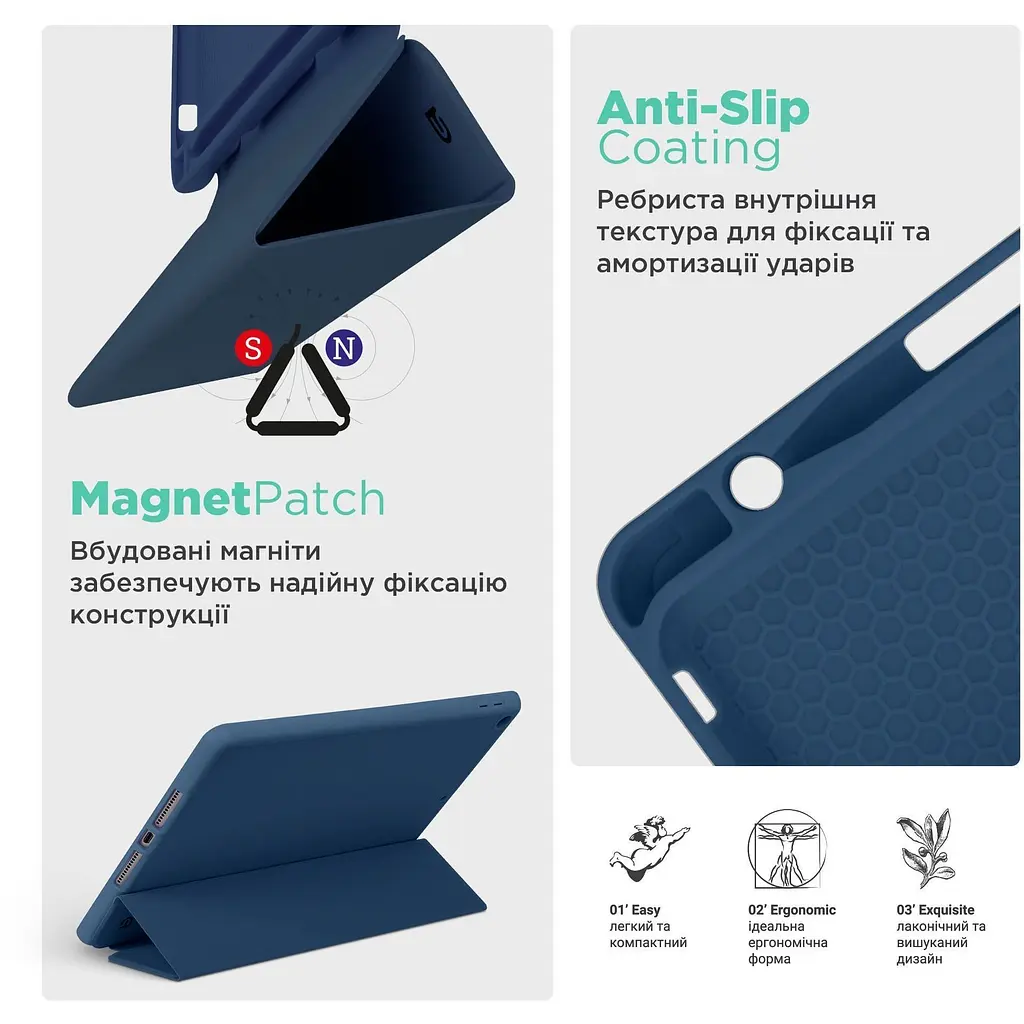 Чохол-книжка ArmorStandart Smart Fold Pen для Lenovo Idea Tab Dark Blue (ARM89516) [157297] - фото 7