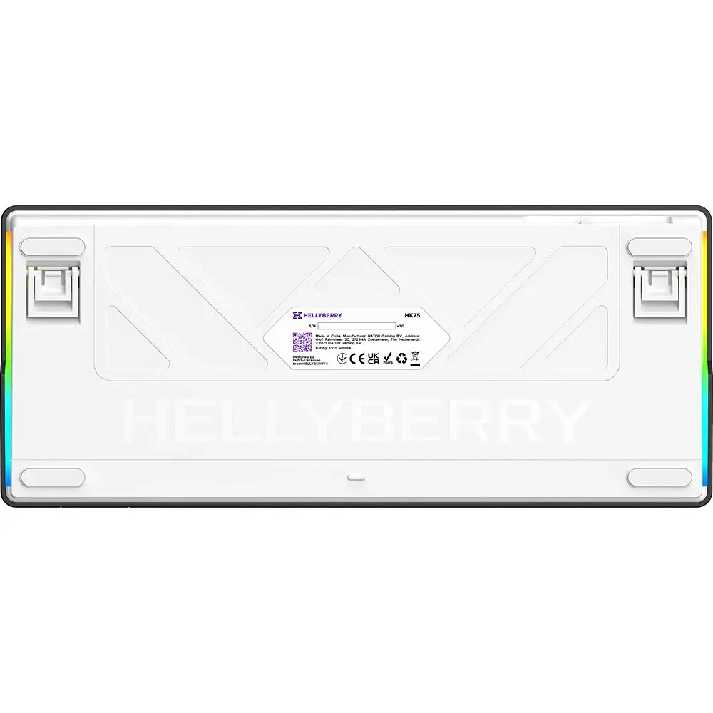 Bluetooth Клавіатура HATOR Hellyberry HK75 White/Violet UA - фото 7