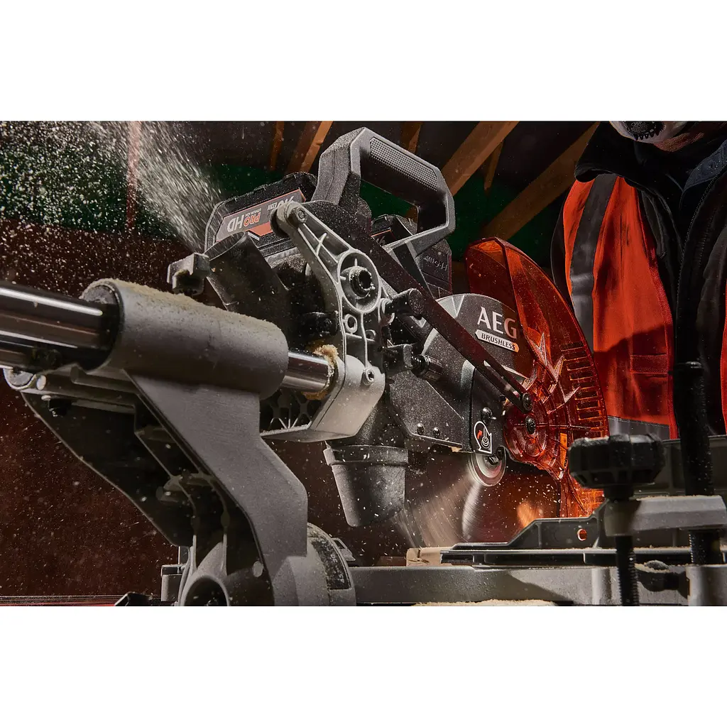 Пила торцовочная AEG бесщеточная аккумуляторная Li-Ion 18 В (BPS18-254BL-0) - фото 5
