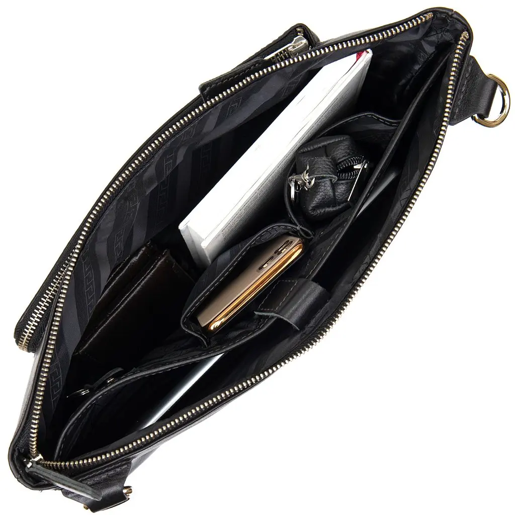 Шкіряна сумка для ноутбука Grande Pelle 11437 чорний - фото 10