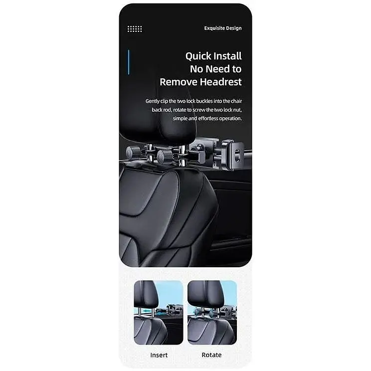 Держатель USAMS Car Rear Seat Phone-Tablet Bracket US-ZJ068 - фото 9