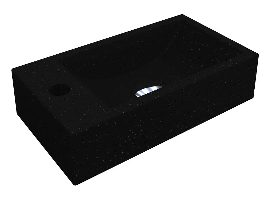 Умивальник Miraggio Faro R mirastone black 0000399, Чорний матовий - фото 2