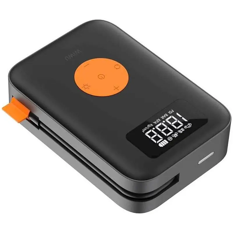 Автомобільний насос WIWU Ai003 Cordless Tire portable smart air pump Black - фото 3