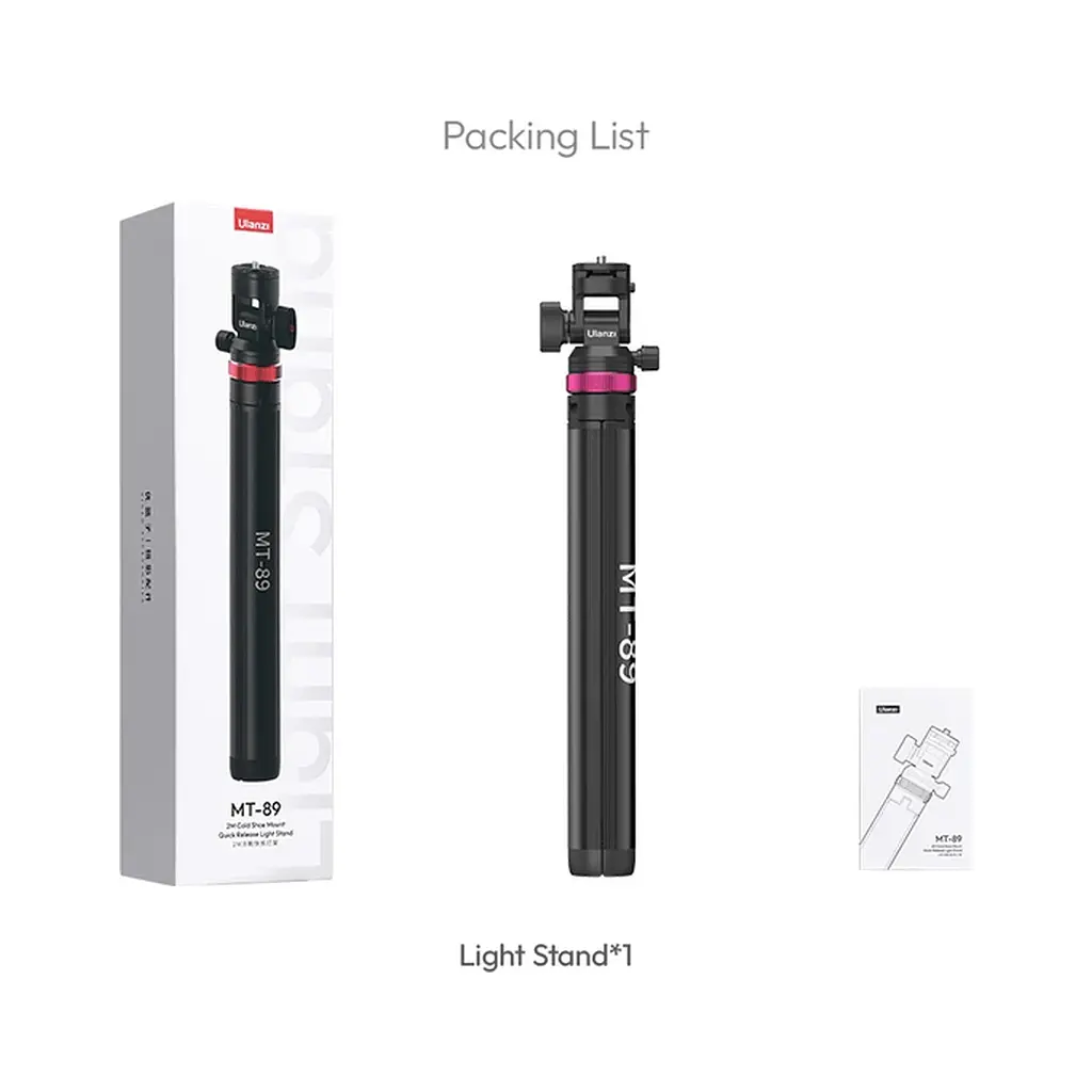 Штатив Ulanzi Vijim MT-89 Quick-Release Light Stand with Cold Shoe Mount (T082) - фото 8