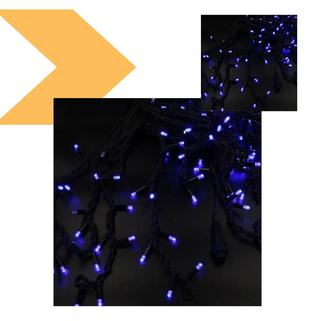 Xmas гирлянда LED 200 світлодіодів бахрома сосульки XPRO B-1 Синя 10M*1,5M (47677-7759_890) - фото 2
