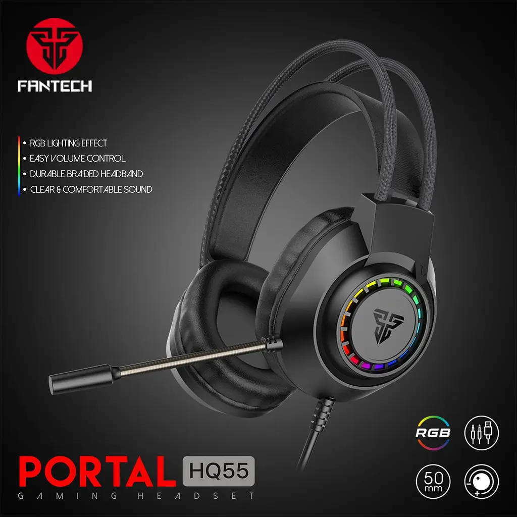 Игровые Наушники Fantech HQ55 Portal Черный - фото 2