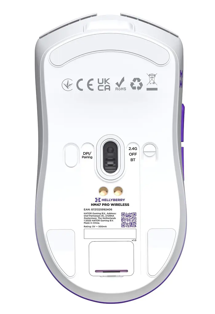 Миша HATOR Hellyberry HM47 PRO wireless White Violet Gradient (HM47PRO_white_violet) - фото 6