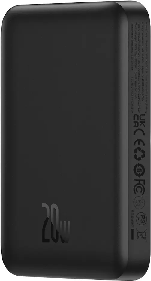 Портативний акумулятор Baseus Magnetic Mini Air Wireless 20W 10000mAh black (P10059001113-00) - фото 3