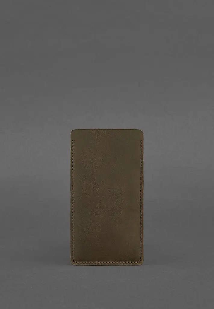 Кожаный чехол для iPhone 12 Темно-коричневый Crazy Horse - фото 3